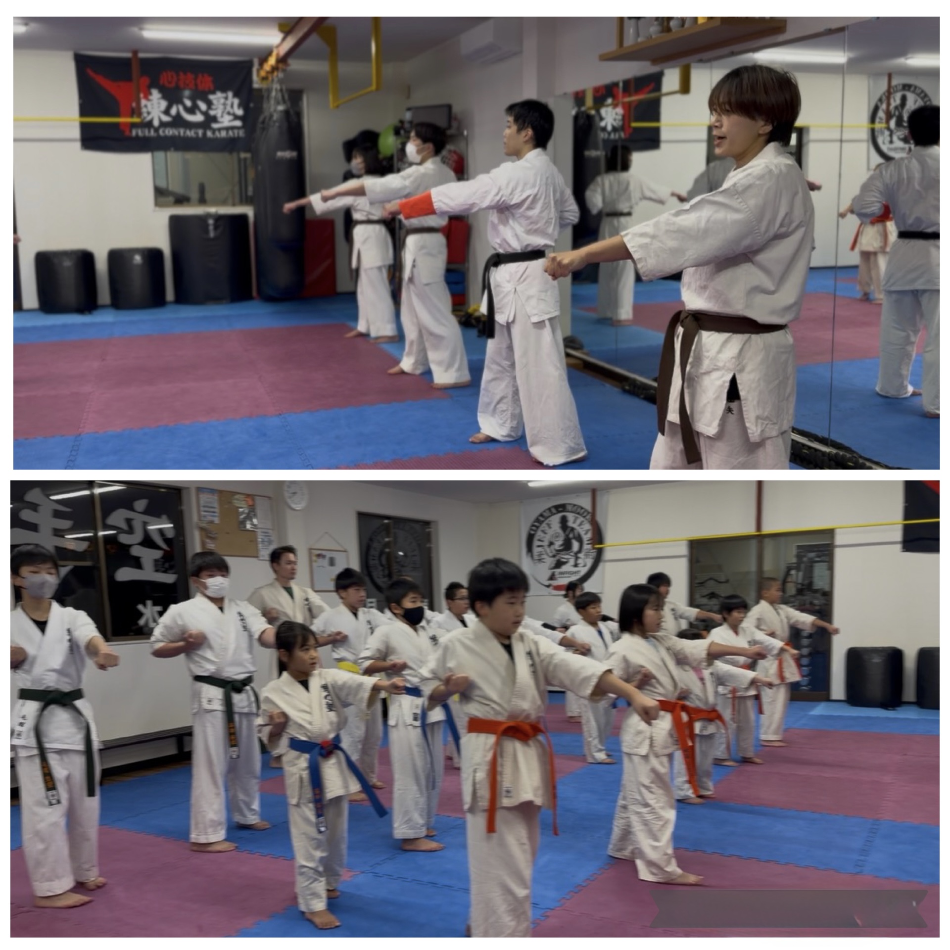 稽古納め　全員で正拳突き！